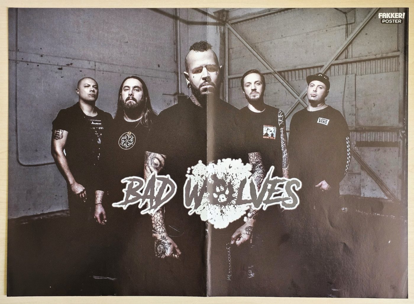Bad Wolves poster, 40 × 30 cm