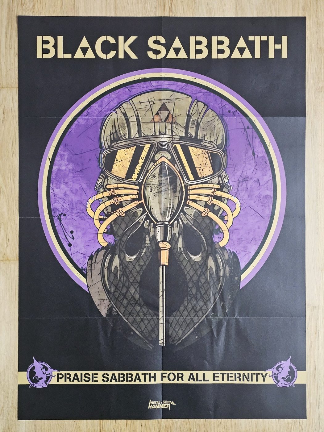 Black Sabbath "Never Say" poster, 50 × 70 cm