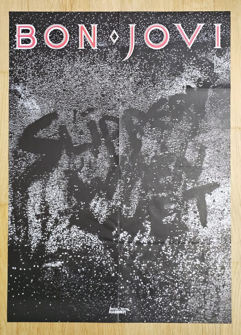 Bon Jovi "Slippery" poster, 50 × 70 cm