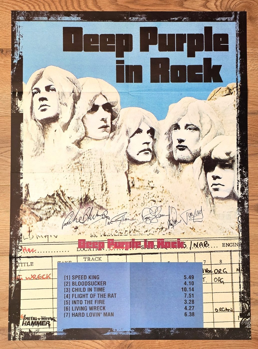 Deep Purple "In Rock" poster, 55 × 75 cm