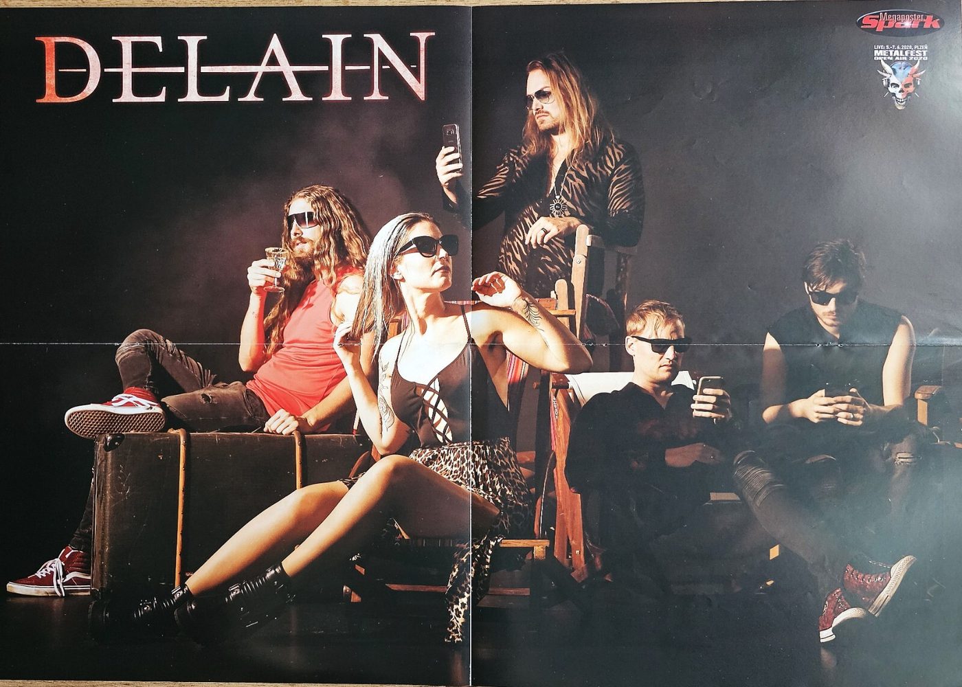 Delain poster, 55 × 40 cm
