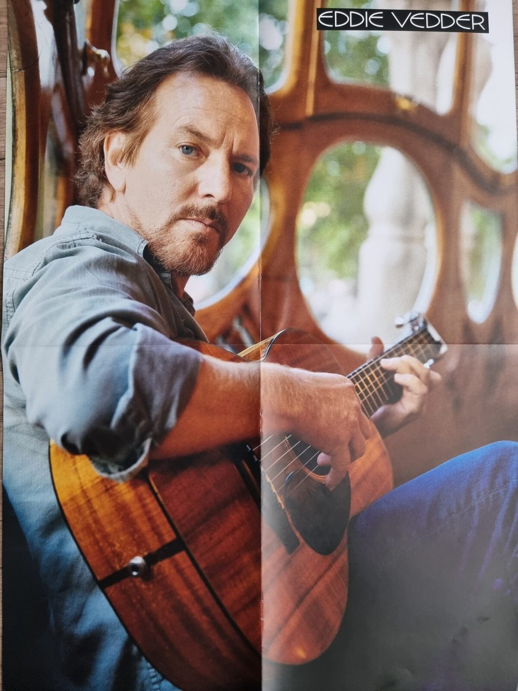 Eddie Vedder Pearl Jam poster, 40 × 55 cm