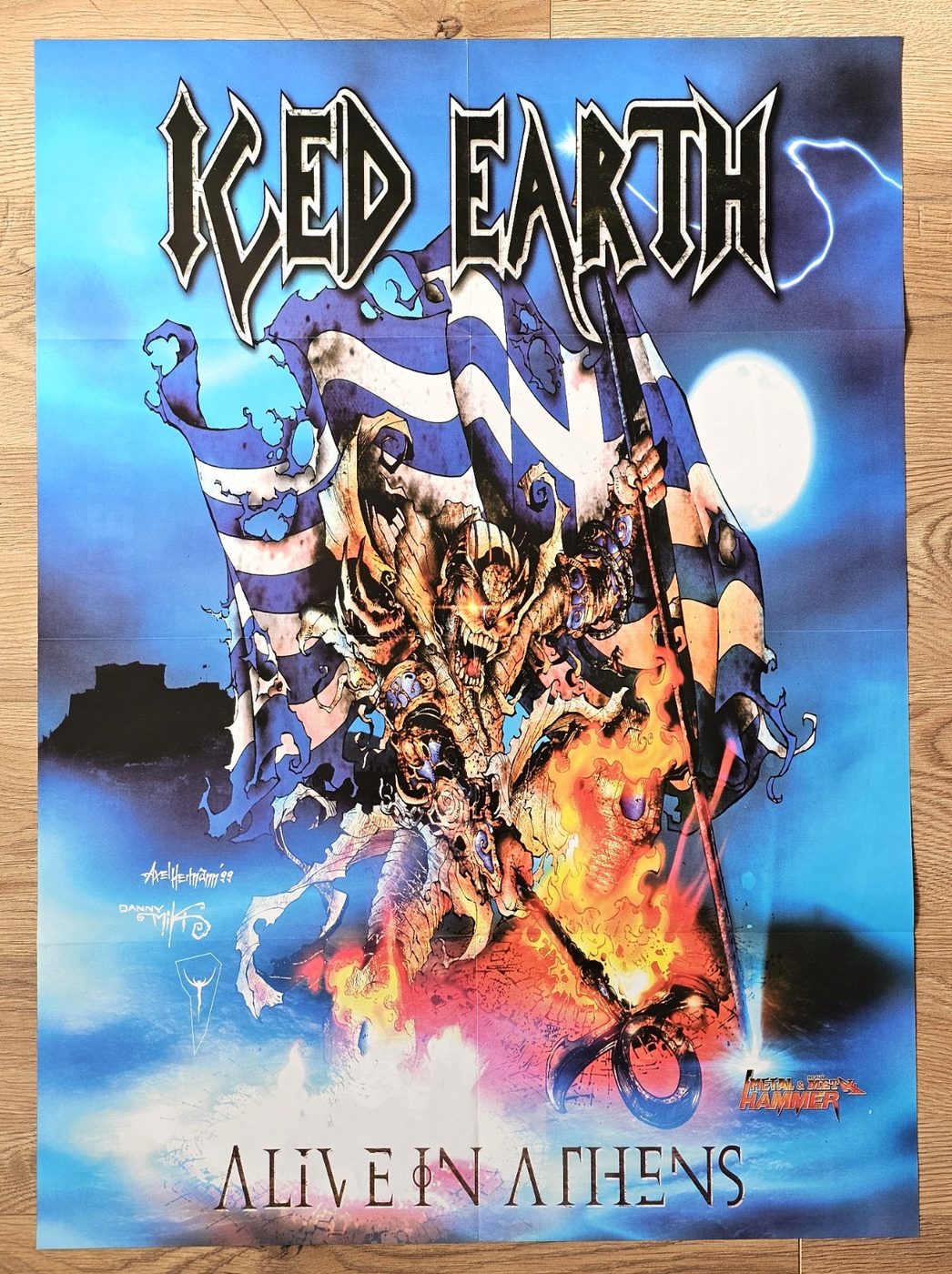 Iced Earth "Alive in Athens" poster, 55 × 75 cm