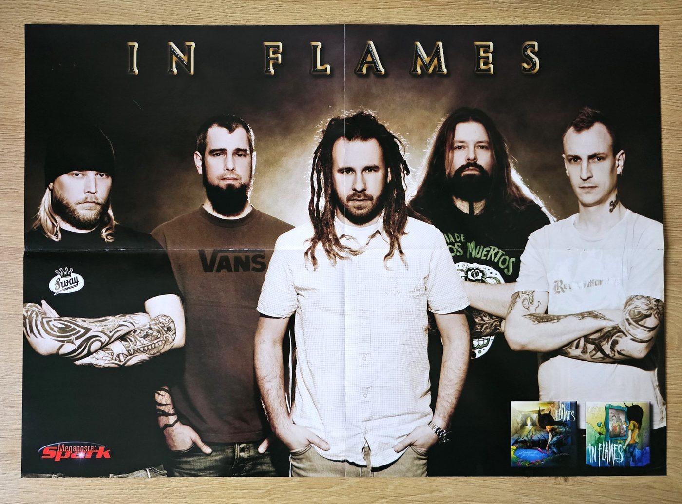 In Flames poster, 55 × 40 cm
