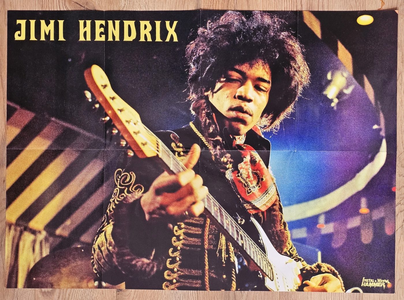 Jimi Hendrix poster, 75 × 55 cm