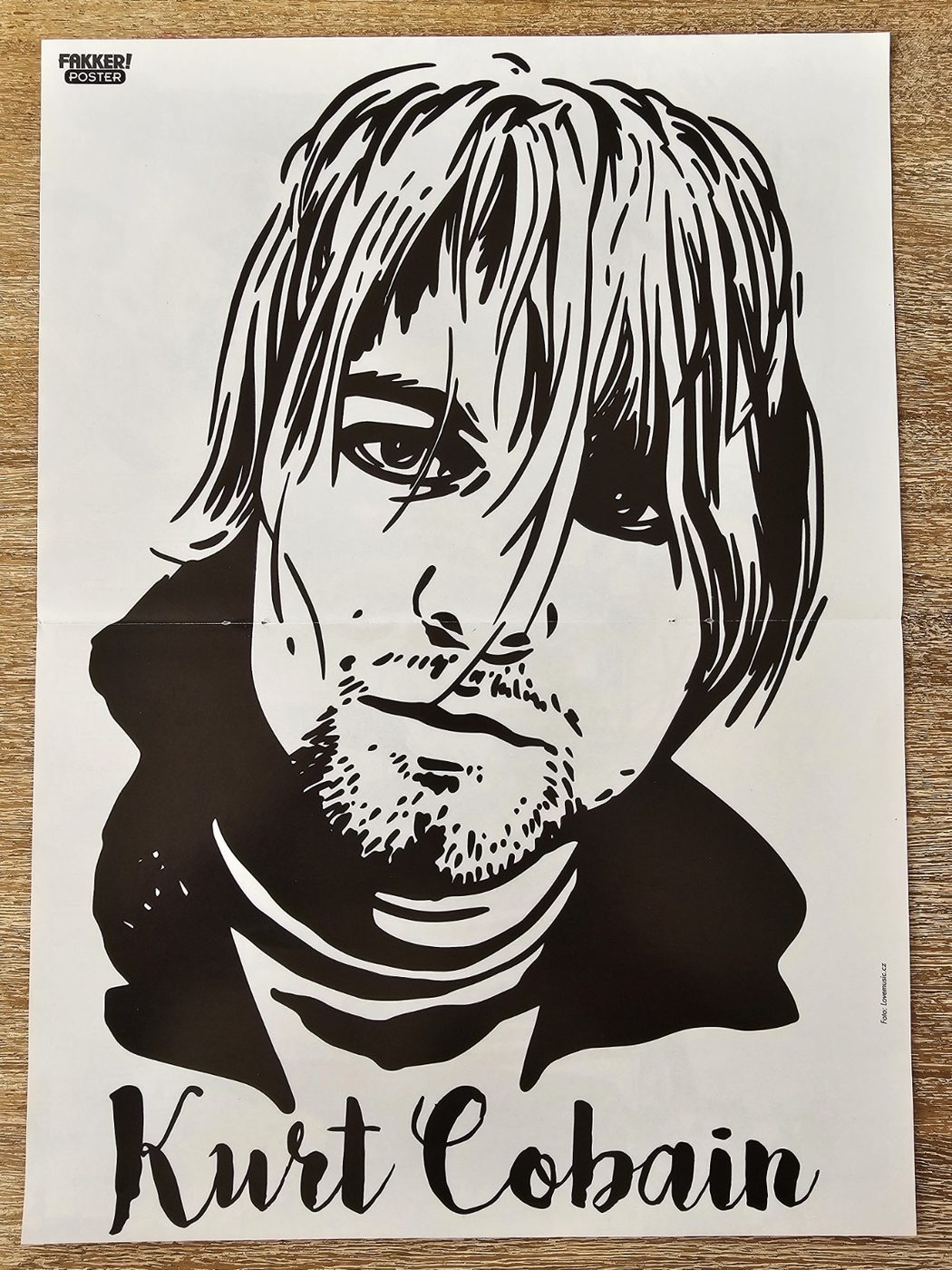Kurt Cobain (Nirvana) poster, 30 × 40 cm