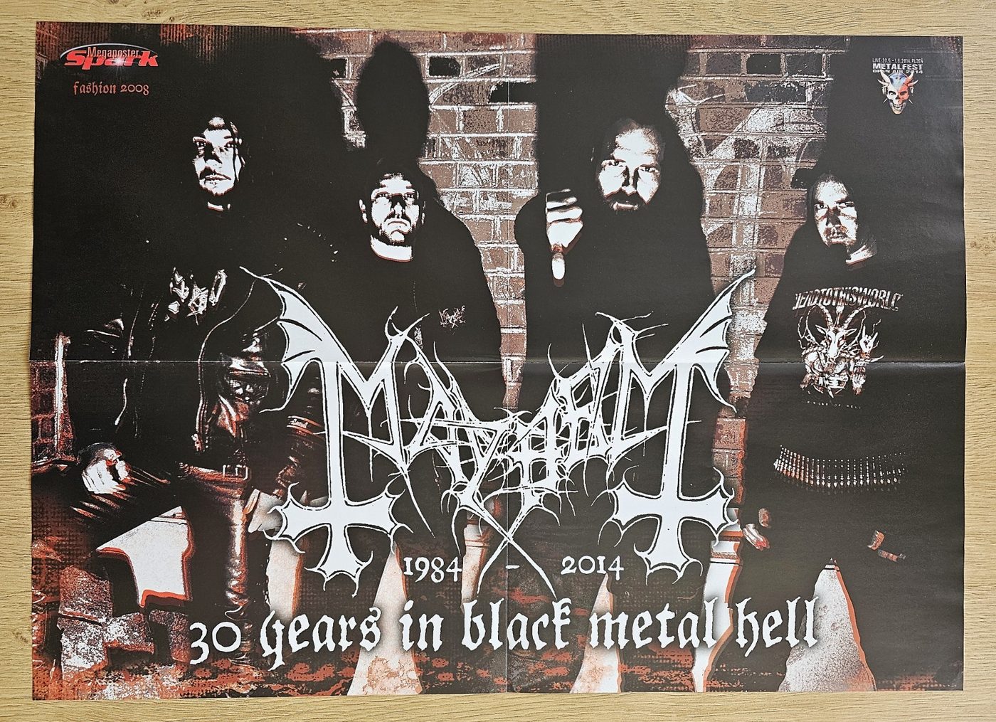Mayhem poster, 55 × 40 cm