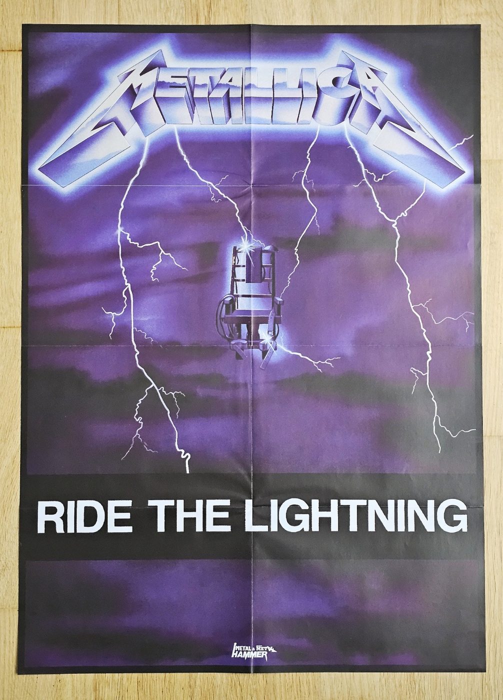 Metallica "Ride" poster, 50 × 70 cm