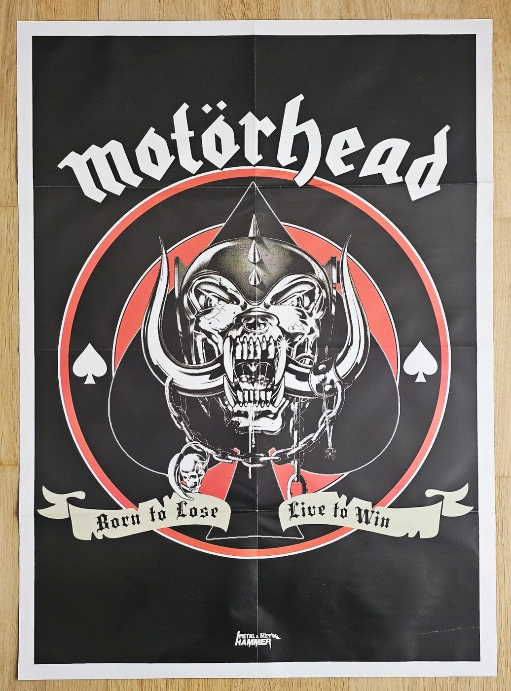 Motorhead "Born" poster, 55 × 75 cm