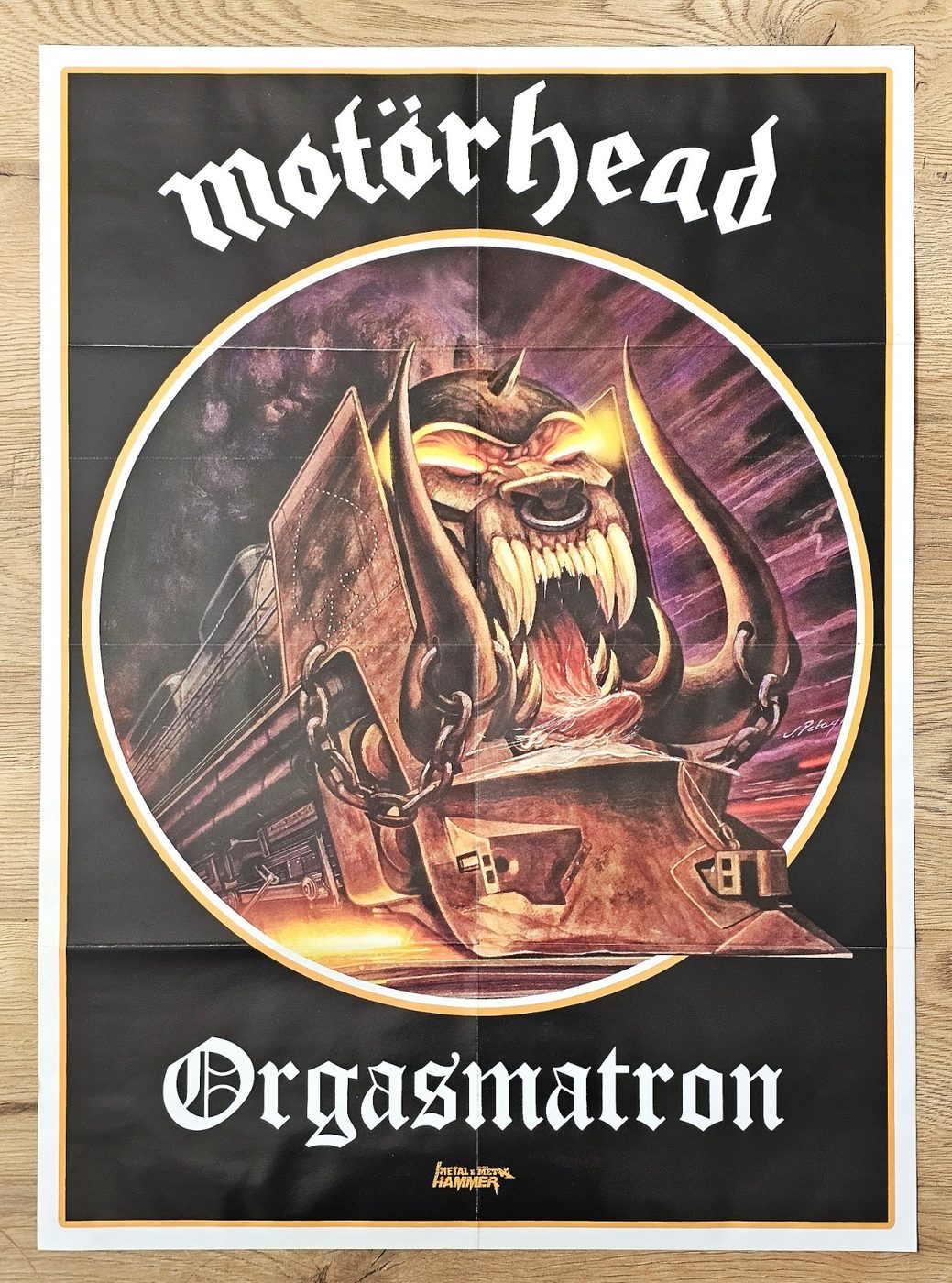 Motorhead "Orgasmatron" poster, 55 × 75 cm