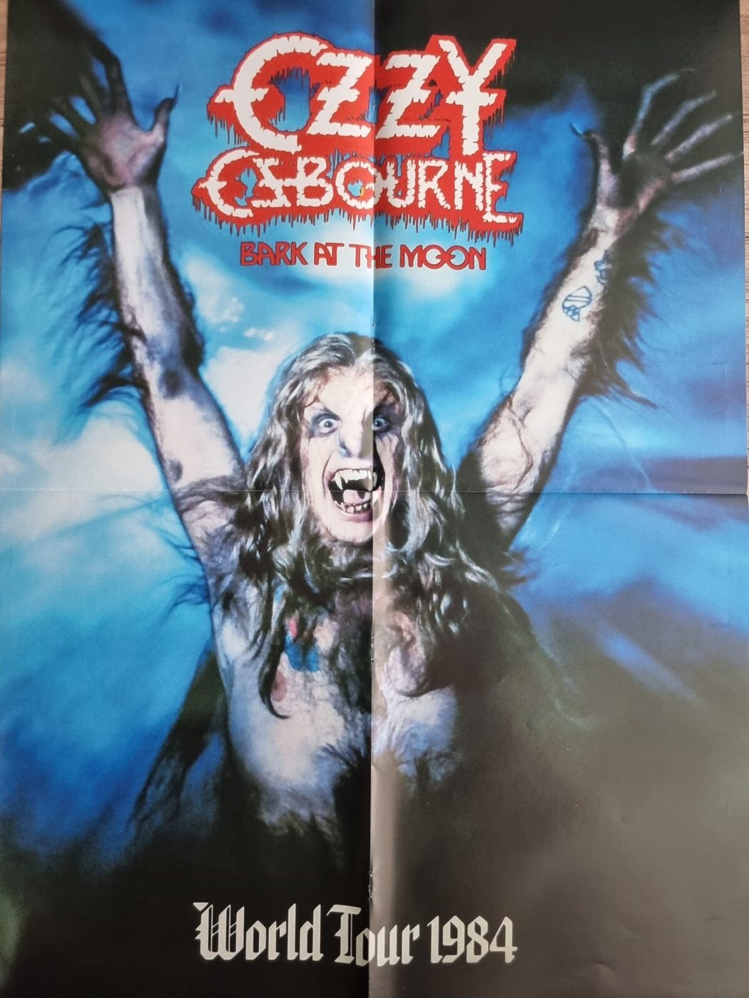 Ozzy Osbourne World Tour poster, 40 × 55 cm