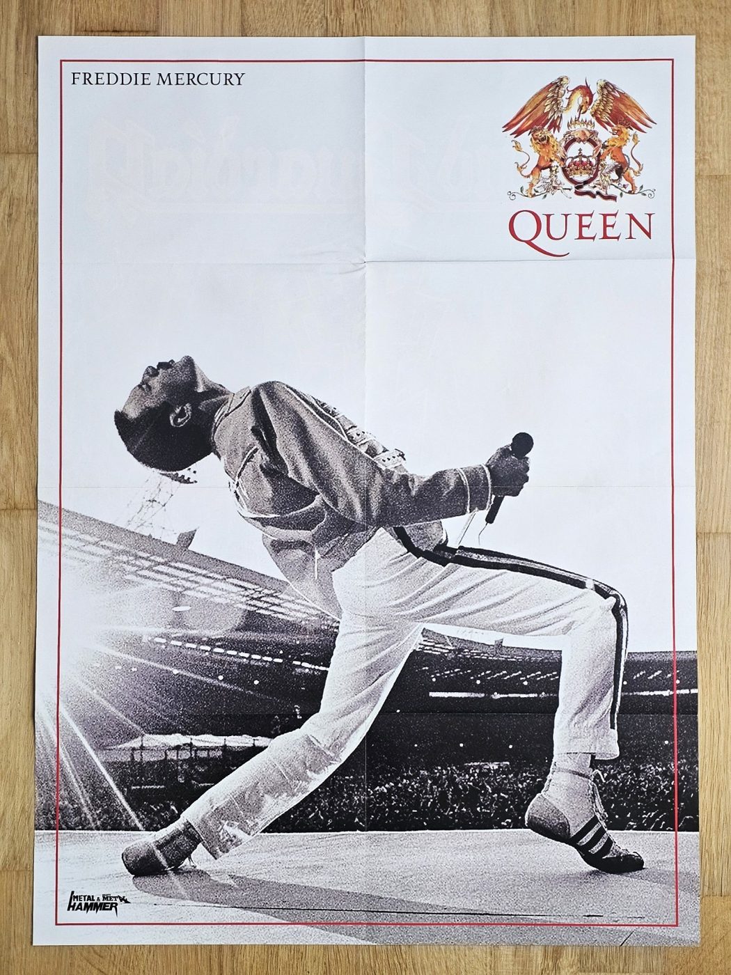 Queen "Wembley" poster, 55 × 75 cm
