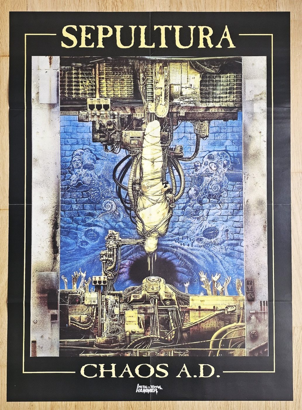 Sepultura "Chaos" poster, 55 × 75 cm