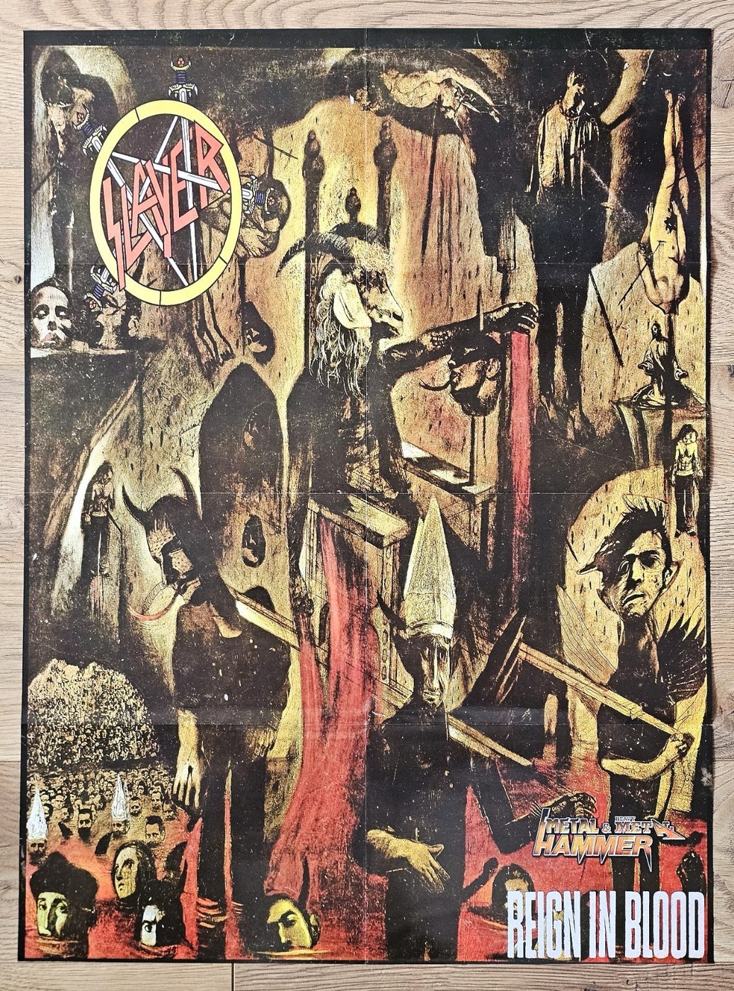 Slayer "Reign in Blood" poster, 55 × 75 cm
