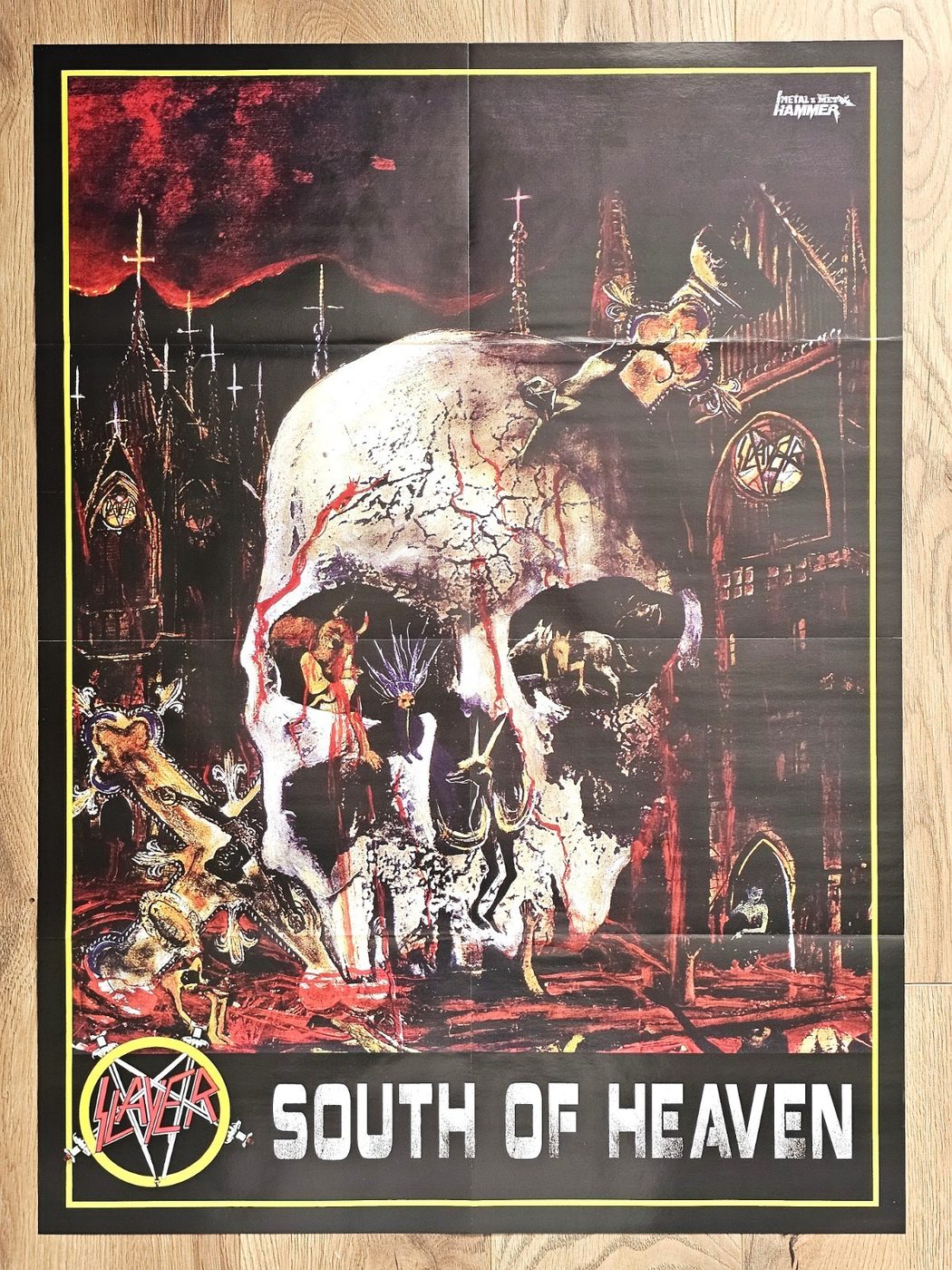 Slayer "South of Heaven" poster, 55 × 75 cm