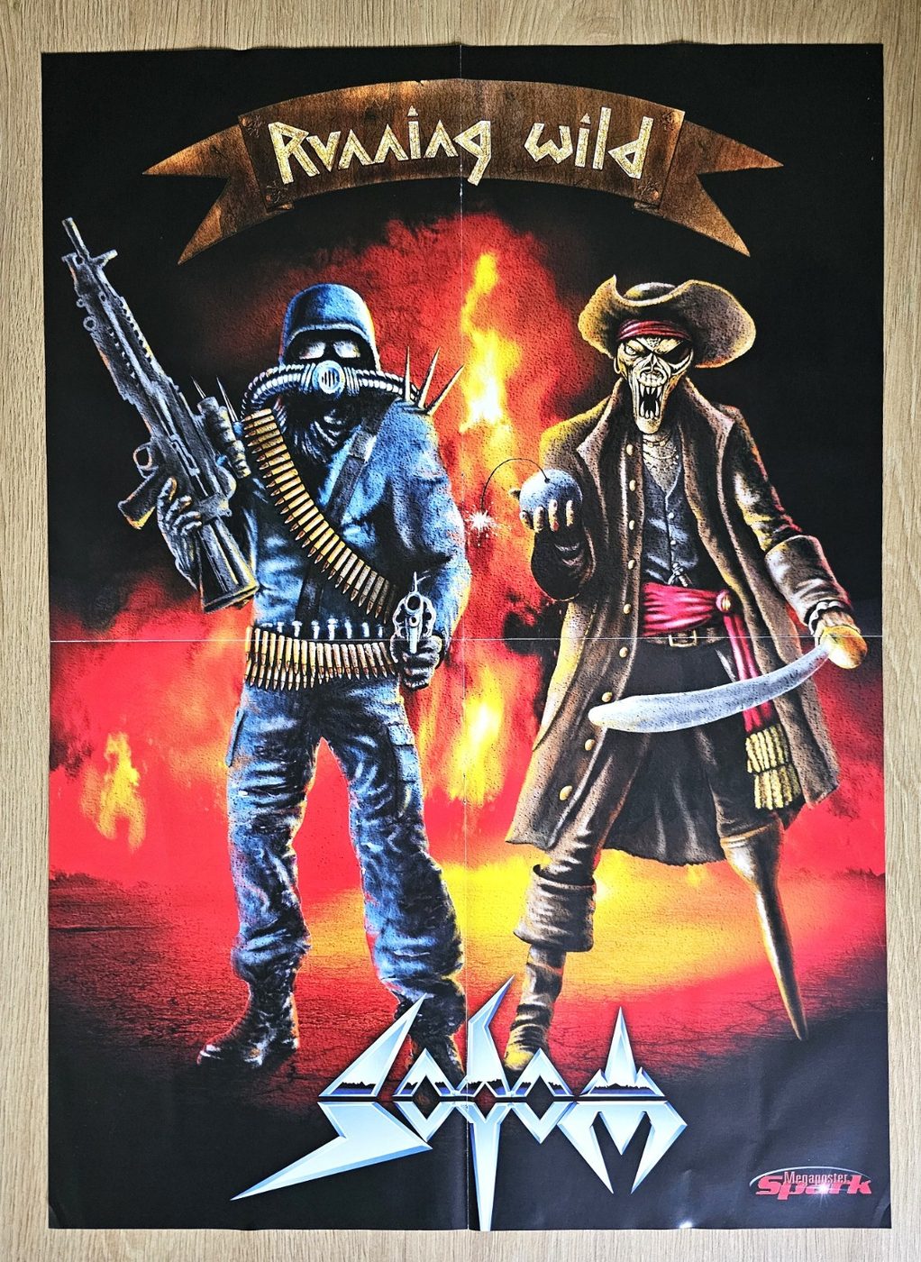 Sodom / Running Wild poster, 40 × 55 cm
