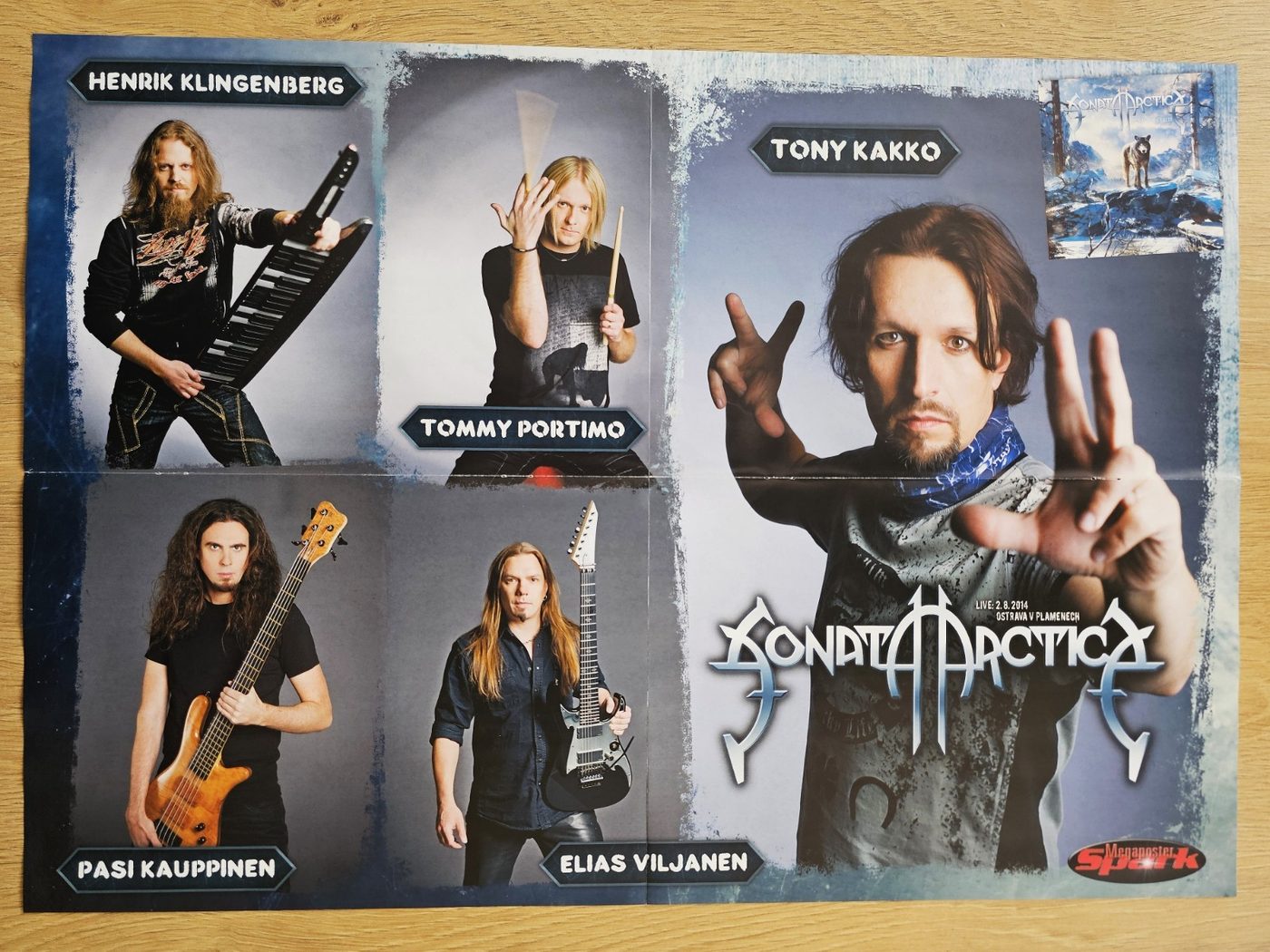 Sonata Arctica poster, 55 × 40 cm